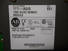 Load image into Gallery viewer, Allen Bradley 1771-IAD Ser B &amp; D Rev E01 120V Input Modules Used (Lot of 2)
