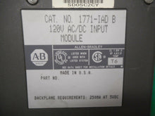 Load image into Gallery viewer, Allen Bradley 1771-IAD Ser B &amp; D Rev E01 120V Input Modules Used (Lot of 2)
