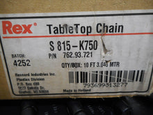 Load image into Gallery viewer, Rexnord S815-K750 762.93.721 Table Top Chain 10Ft Long Batch 4252 New Old Stock
