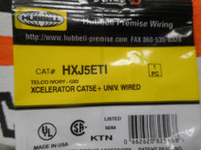 Load image into Gallery viewer, Hubbell HXJ5ETI Telco Ivory GX2 XCELERATOR CAT5E Jack New (Lot of 6)
