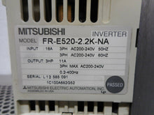 Load image into Gallery viewer, Mitsubishi FR-E520-2.2K-NA Inverter 16A 3PH AC200-240V 50/60HZ 3HP Used Warranty
