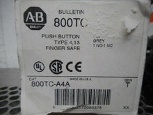 Load image into Gallery viewer, Allen Bradley 800TC-A4A Ser T Grey Push Button 1NO 1NC Finger Safe Type 4,13 NEW
