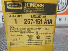 Load image into Gallery viewer, HUBBELL H-MOSS 257-151 A1A Lighting Relay 120VAC Coil Single Pole New In Box
