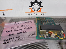 Load image into Gallery viewer, Allen Bradley 1772-ME16 Ram Memory Module 16K WORDS 960232-9101 960232 Rev 1
