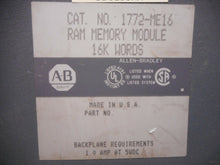 Load image into Gallery viewer, Allen Bradley 1772-ME16 Ram Memory Module 16K WORDS 960232-9101 960232 Rev 1
