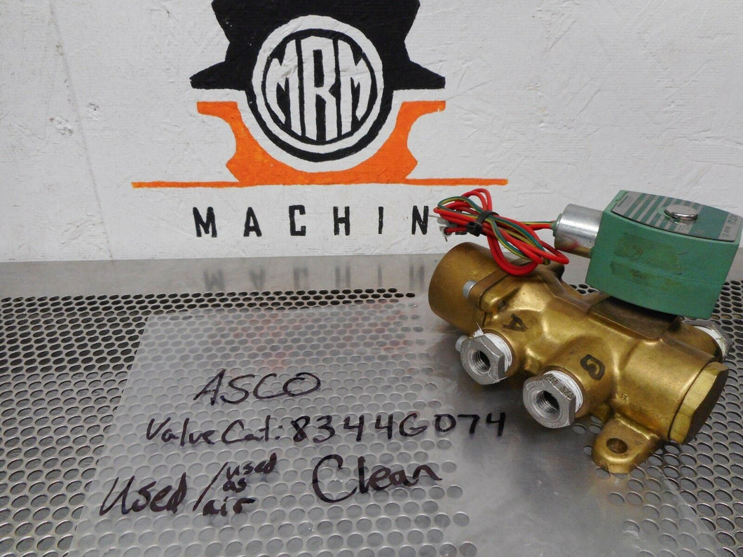 ASCO 8344G074 Solenoid Valve Pipe 1/2 10.1Watts Used With Warranty