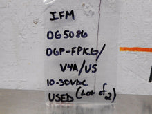 Load image into Gallery viewer, IFM Efector OG5086 OGP-FPKG/V4A/US Photoelectric Sensor 10-36VDC Used (Lot of 2)
