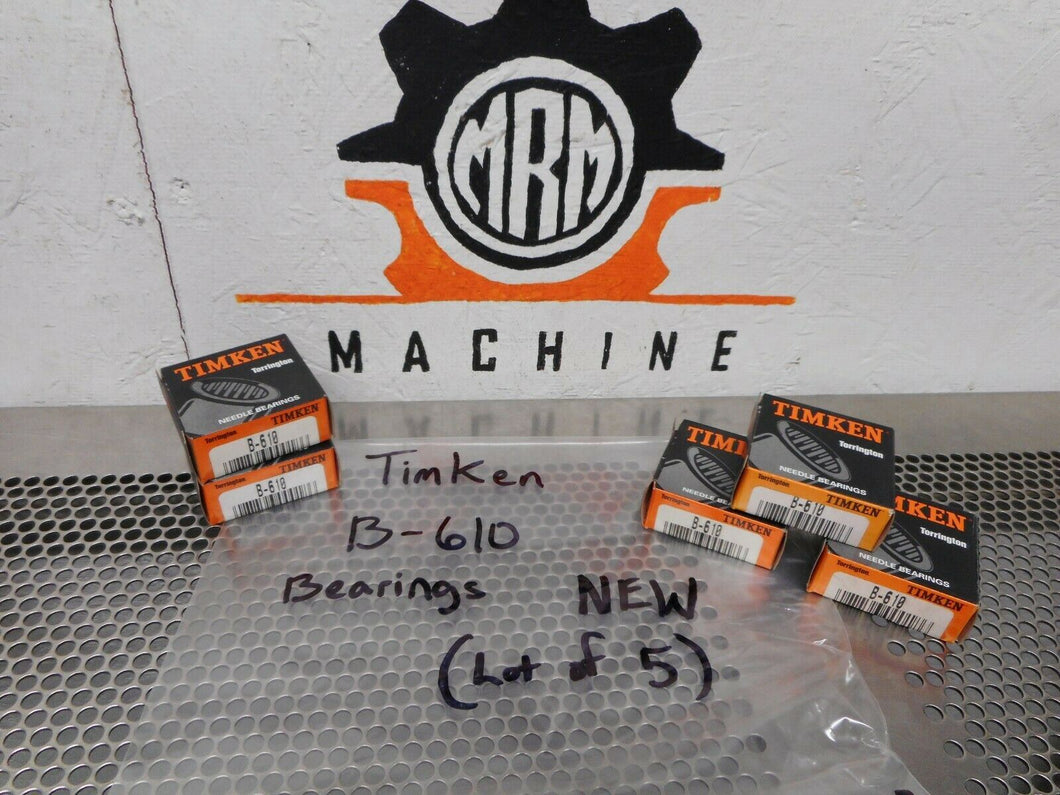 Timken B-610 Bearings New In Box (Lot of 5) Fast Free Shipping