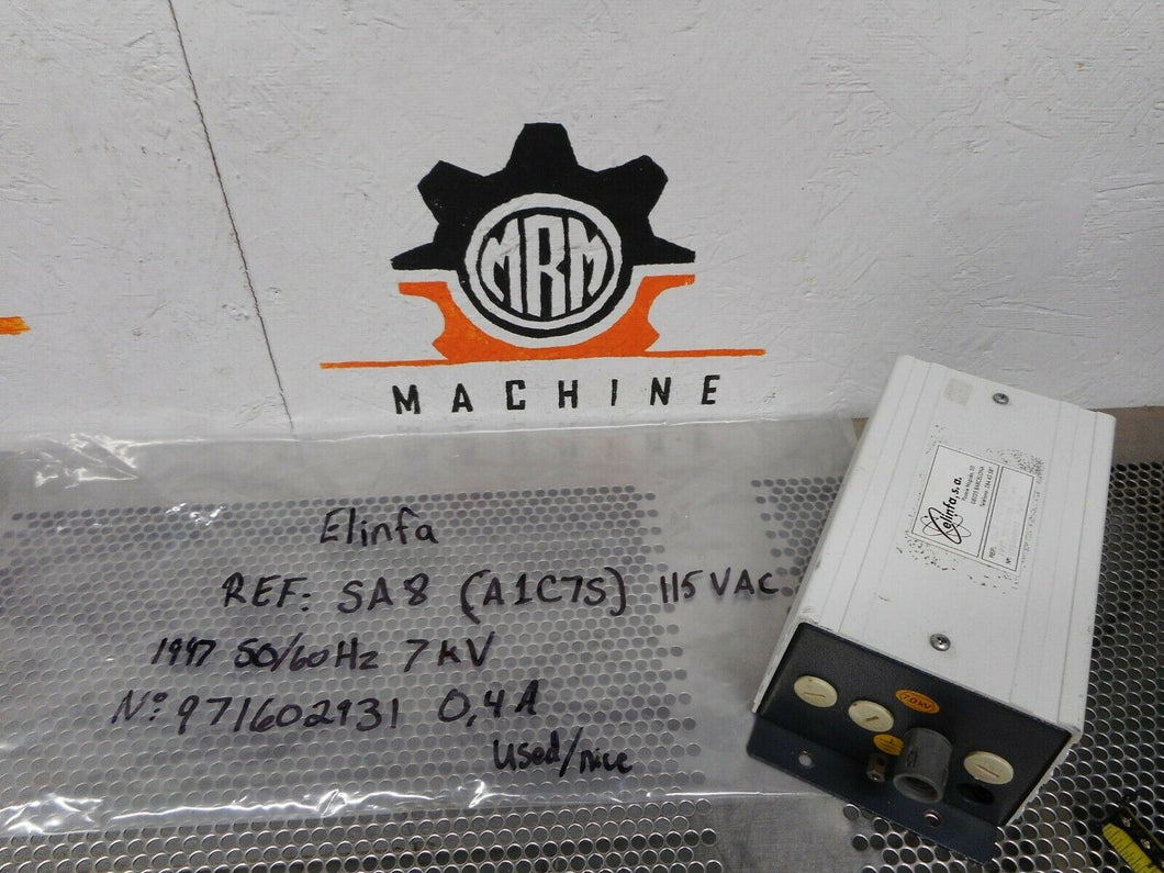 Elinfa REF: SA8 (A1C75) Power Supply 115VAC 1997 50/60Hz 7kV No. 971602931 0,4A