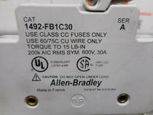Load image into Gallery viewer, Allen Bradley 1492-FB1C30 Ser A Fuse Holder &amp; CC Tron FNQ-R-4 Fuse 4A Used
