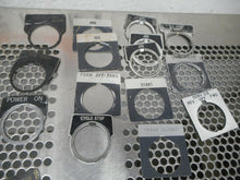 Load image into Gallery viewer, Pushbutton Switch Legend Name Plates Used (Mixed Lot Of 46 Plates)
