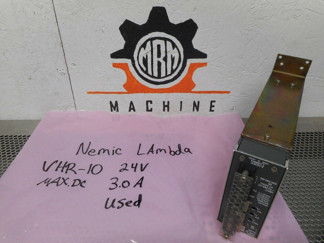 Nemic Lambda VHR-10 Power Supply Max DC 24V 3.0A Used With Warranty