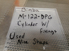 Load image into Gallery viewer, Bimba M-122-DPG Pneumatic Cylinder With Fittings Used Warranty
