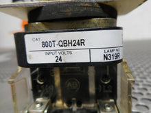 Load image into Gallery viewer, Allen Bradley 800T-QBH24R Ser. T Red Illuminated Pushbutton 24V &amp; 800T-XA Ser D
