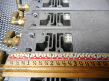 Load image into Gallery viewer, Numatics Flexiblok (6) Valve Manifold Bases With Brass Tee Fittings Used
