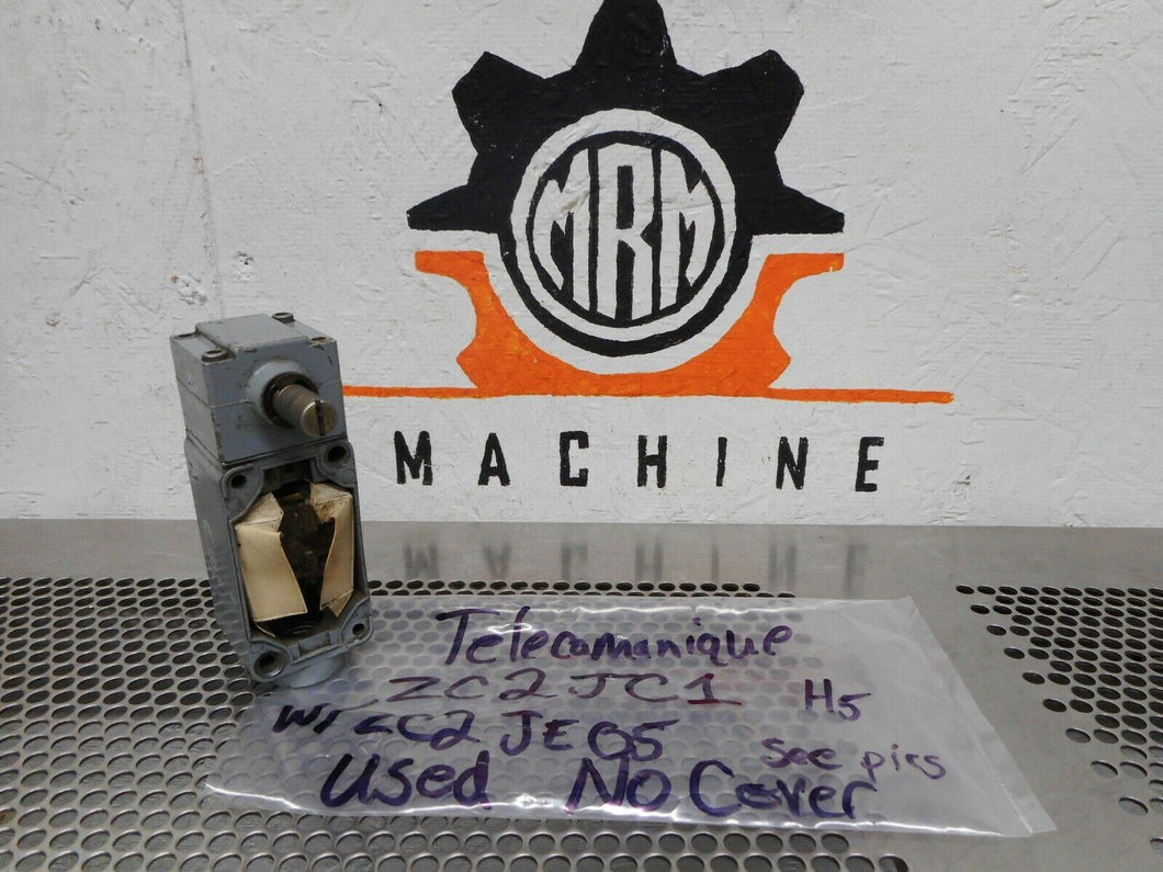 Telemecanique ZC2JC1 Limit Switch & ZC2JE05 Operating Head Used No Front Cover - MRM Machine