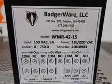 Load image into Gallery viewer, BadgerWare WMR-42-15 150VAC 5A 110/220VAC Dual Watt Meter Display 0-750 Warranty
