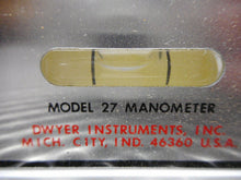 Load image into Gallery viewer, Dwyer S43L Model 27 Mark II Manometer 0-7 Feet Per Minute New
