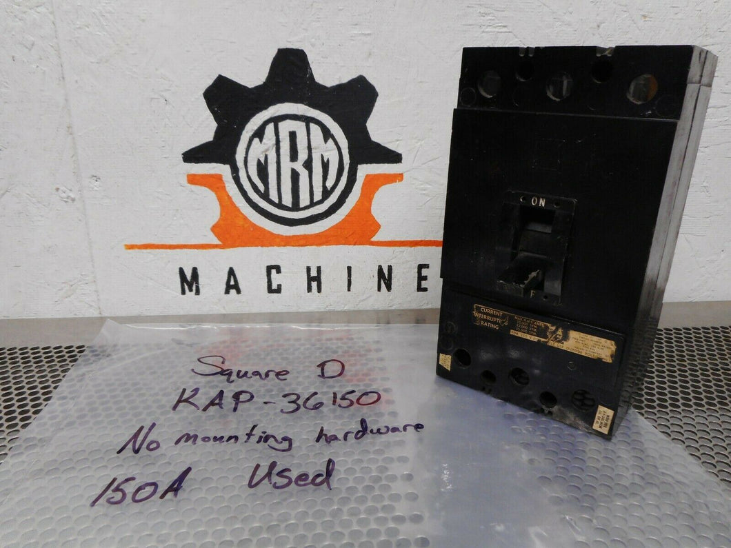 Square D KAP-36150 Circuit Breaker 150A 3 Pole 600VAC Used With Warranty