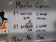 Load image into Gallery viewer, Merlin Gerin (1) 60110 C60N 10A 240VAC &amp; (1) 60104 C60N 3A 240VAC (Lot of 2)
