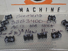 Load image into Gallery viewer, Siemens 3SB3400-0J AC12 10A 400V Auxiliary Switch Block New Old Stock Lot of 10
