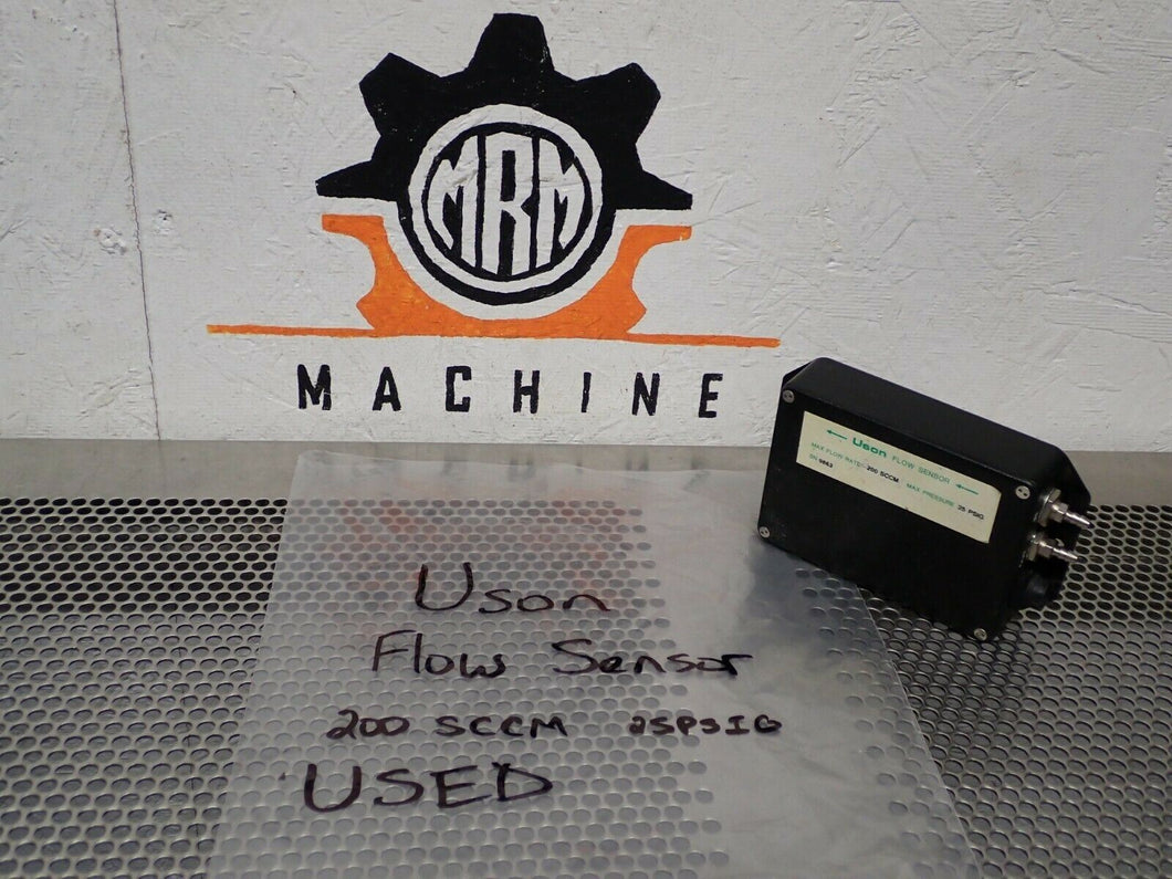 Uson Flow Sensor 200 SCCM 25PSIG Used With Warranty