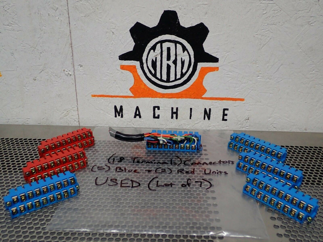 (18 Terminal) Connectors (5) Blue & (2) Red Used W/ Warranty Fast Free Shipping