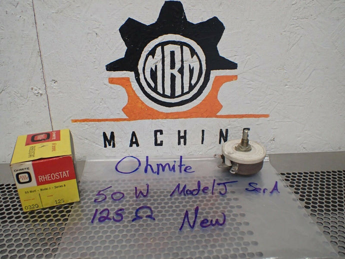 Ohmite 0320 Model J Ser A 125Ohms Rheostat Potentiometer New Old Stock - MRM Machine
