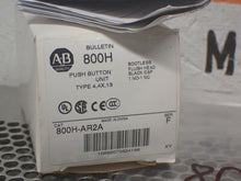 Load image into Gallery viewer, Allen Bradley 800H-AR2A Ser F Push Button Bootless Flush Head Black Cap NEW
