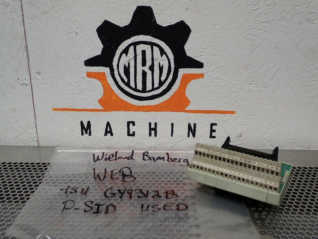 Wieland Bamberg GY9312B WEB 9511 P-SID Communication Module Used With Warranty - MRM Machine