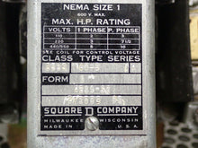 Load image into Gallery viewer, Square D 8536 Type CO-3 Ser A Starter Form S Size 1 W/ (2) B3.0 Heater Elements
