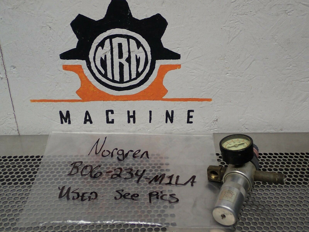 Norgren B06-234-M1LA Regulator W/ 0-160 PSI Gauge Used With Warranty