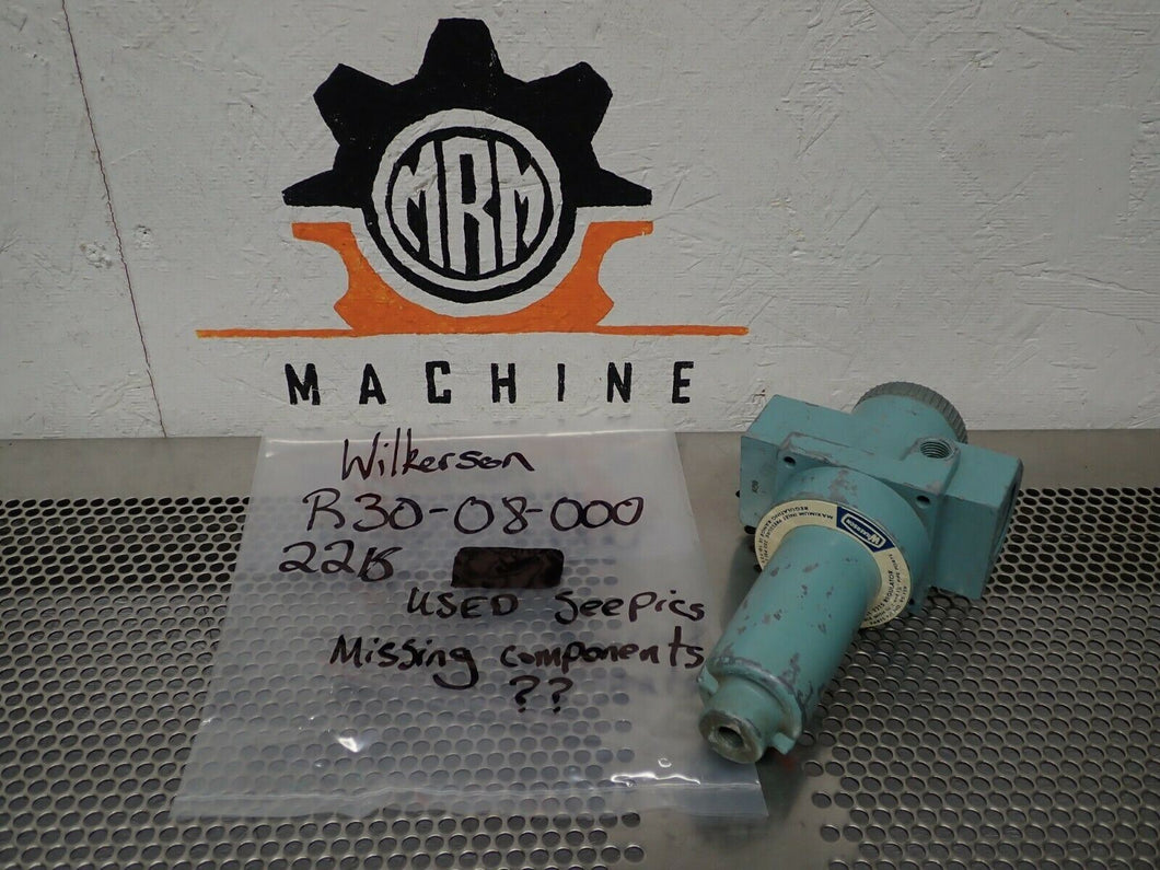 Wilkerson R30-08-000 Model 2215 Regulator Used (Missing Parts)