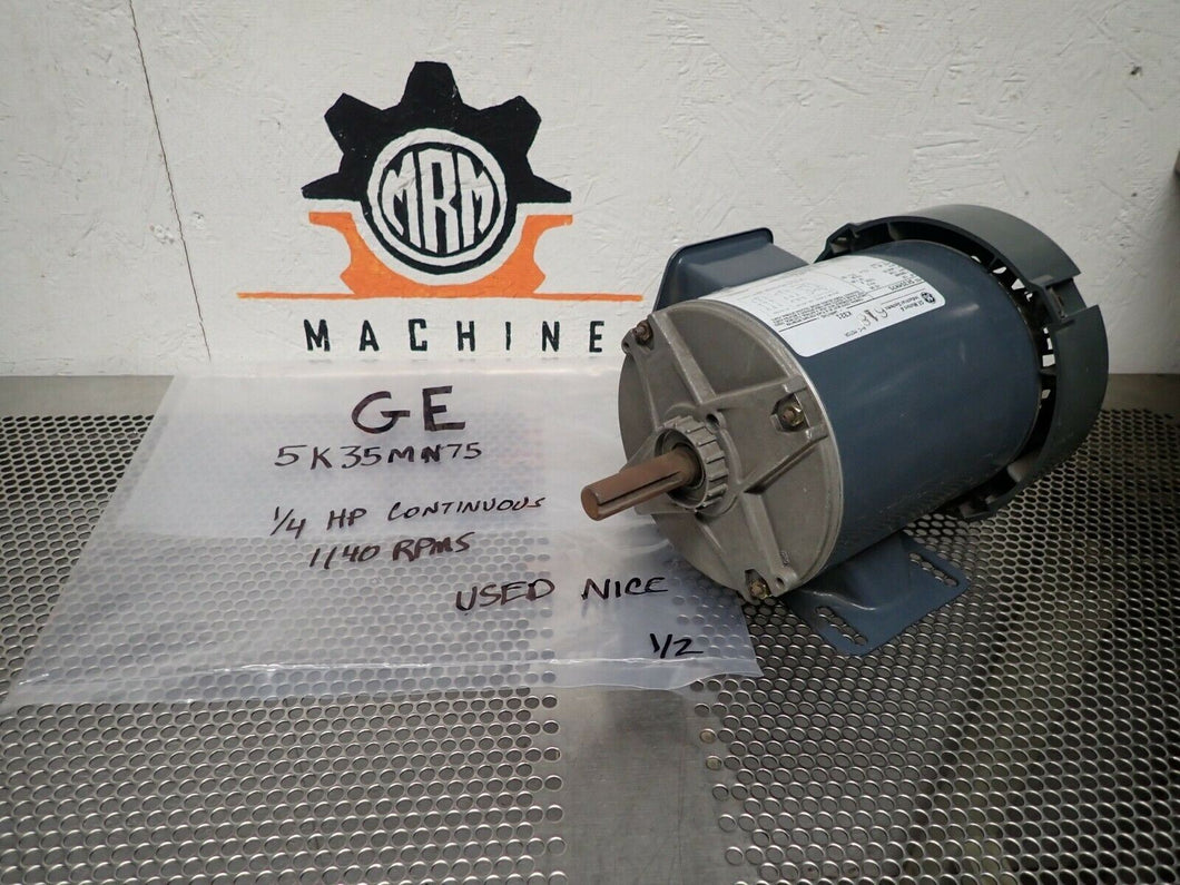 General Electric 5K35MN75 AC Motor 1/4HP 60Hz 230/460V 3Ph 1140RPM Used Warranty
