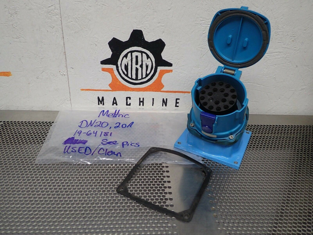 Meltric 19-64181 DN20 20A Receptacle/Connector Used Nice Shape With Warranty - MRM Machine