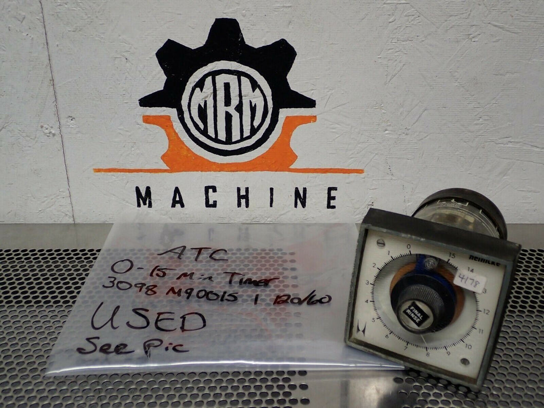 ATC Heinicke 309B M90015 1 120/60 10-15 Minute Timer Used With Warranty