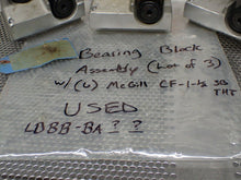 Load image into Gallery viewer, (3) Bearing Block Assembly LDBB-BA?? W/ (9) McGill CF-1-1/2 SB THT Cam Followers
