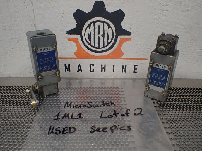 Micro Switch 1ML1 Precision Limit Switches Used With Warranty See Pics Lot of 2 - MRM Machine