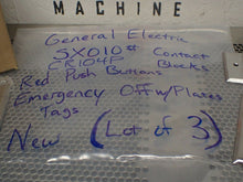 Load image into Gallery viewer, General Electric (3) Emergency Off Red Pushbuttons SX010# CR104P Contact Blocks
