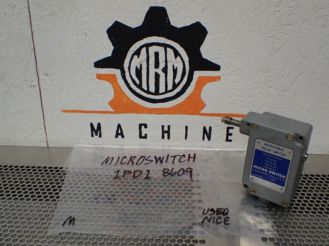 Micro Switch 1PD1 Adjustable Snap Switch 15A 125, 250 Or 480VAC Used W/ Warranty - MRM Machine