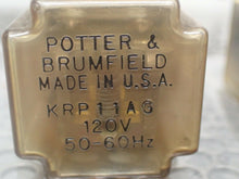 Load image into Gallery viewer, Potter &amp; Brumfield KRP11AG Relays 120V 50/60Hz (1) Used (2) For Parts See Pics
