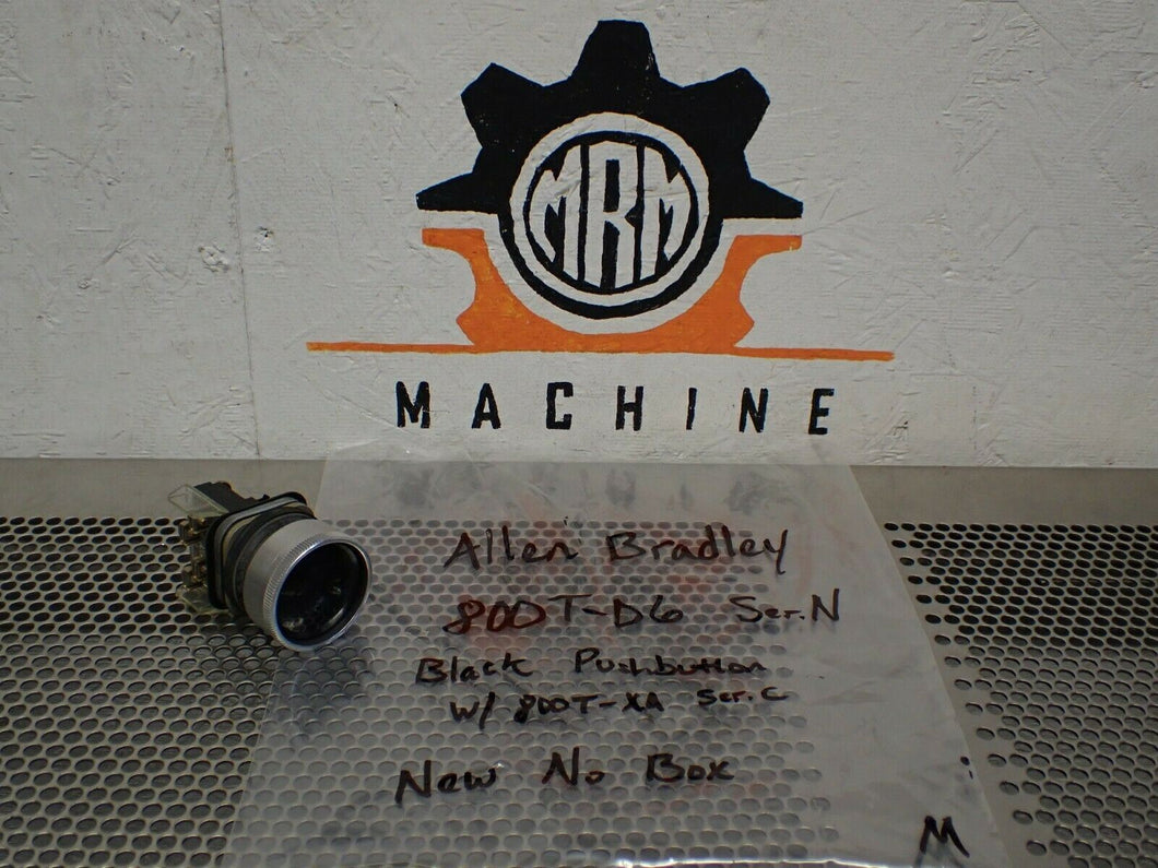Allen Bradley 800T-D6 Ser N Black Mushroom Head W/ 800T-XA Ser C New No Box