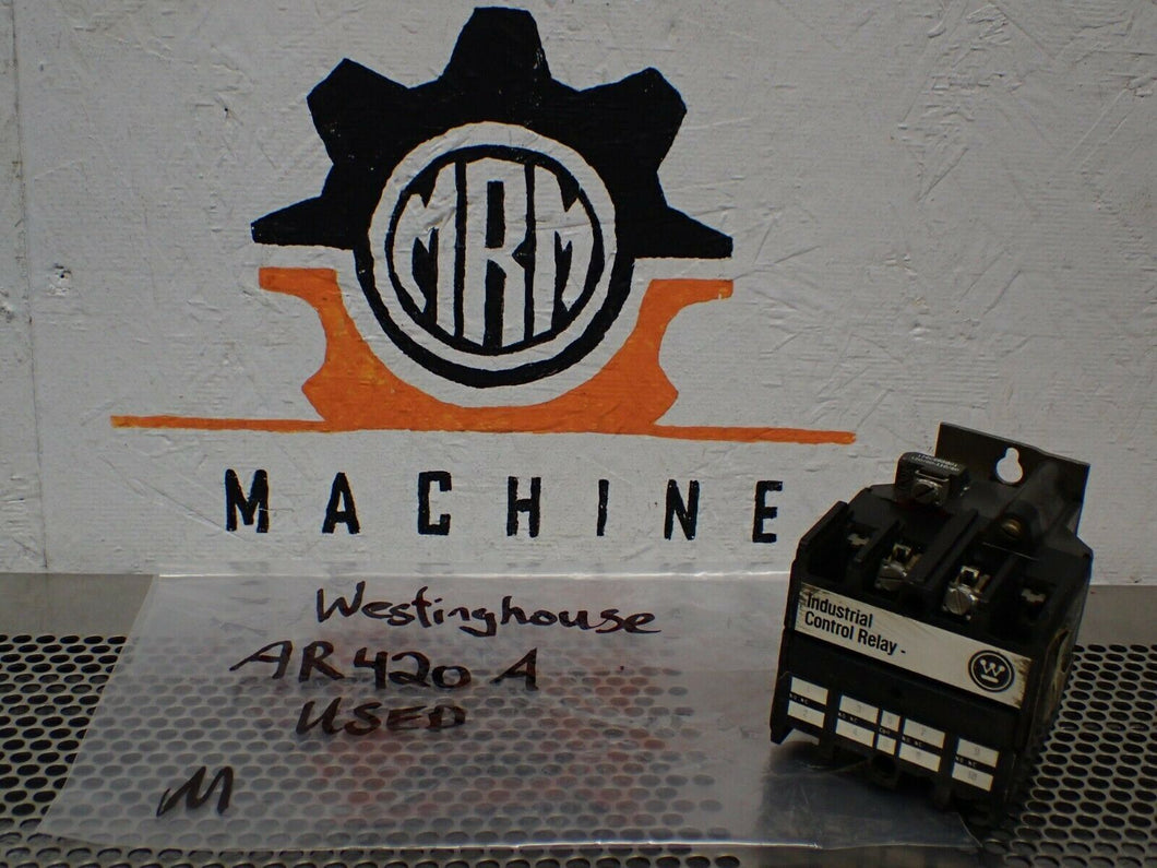 Westinghouse AR420A Industrial Control Relay 176C663G01 120/60-110/50 Coil Used