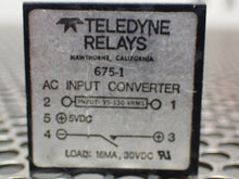 Load image into Gallery viewer, TELEDYNE RELAYS 675-1 AC Input Converter 95-130VRMS 5VDC 16mA 30VDC (Lot of 4)

