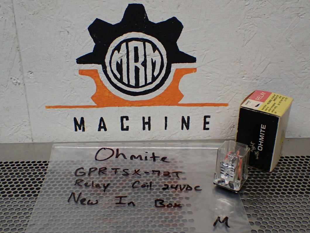Ohmite GPRTSX-72T Relay 11Pin 24VDC Coil New In Box Fast Free Shipping