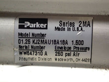 Load image into Gallery viewer, Parker Series 2MA 01.25 KJ2MAU18A 1.500 Pneumatic Cylinder New Old Stock
