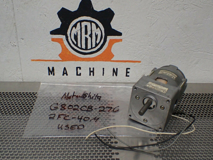 MATSUSHITA Electric G802CB-27.6  2FC-40M 100V 50/60Hz 12uF Motor Used Warranty - MRM Machine