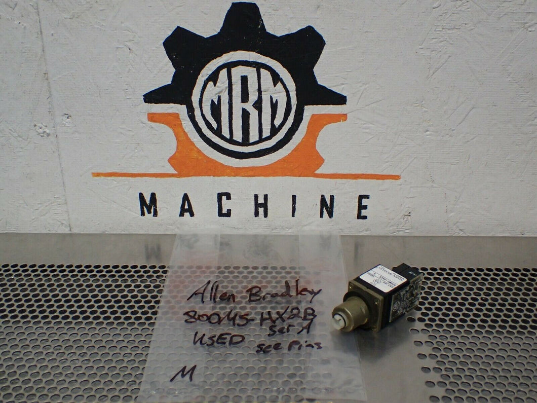 Allen Bradley 800MS-HX2B Ser A Selector Switch (No Knob) Used With Warranty