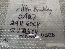 Load image into Gallery viewer, Allen Bradley 0A27 Coil 24V 60Cy 12V 25Cy (Missing One Screw) Used With Warranty

