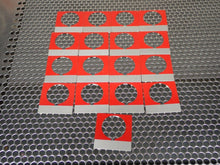 Load image into Gallery viewer, (25 Piece Lot) Red Pushbutton Legend Plates (17) 1-7/8 X 1-7/8 &amp; (8) Misc NEW
